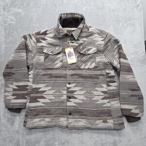 JACHS New York Jacket Mens 2XL Brown Bomber Lined Collared Snap Pockets